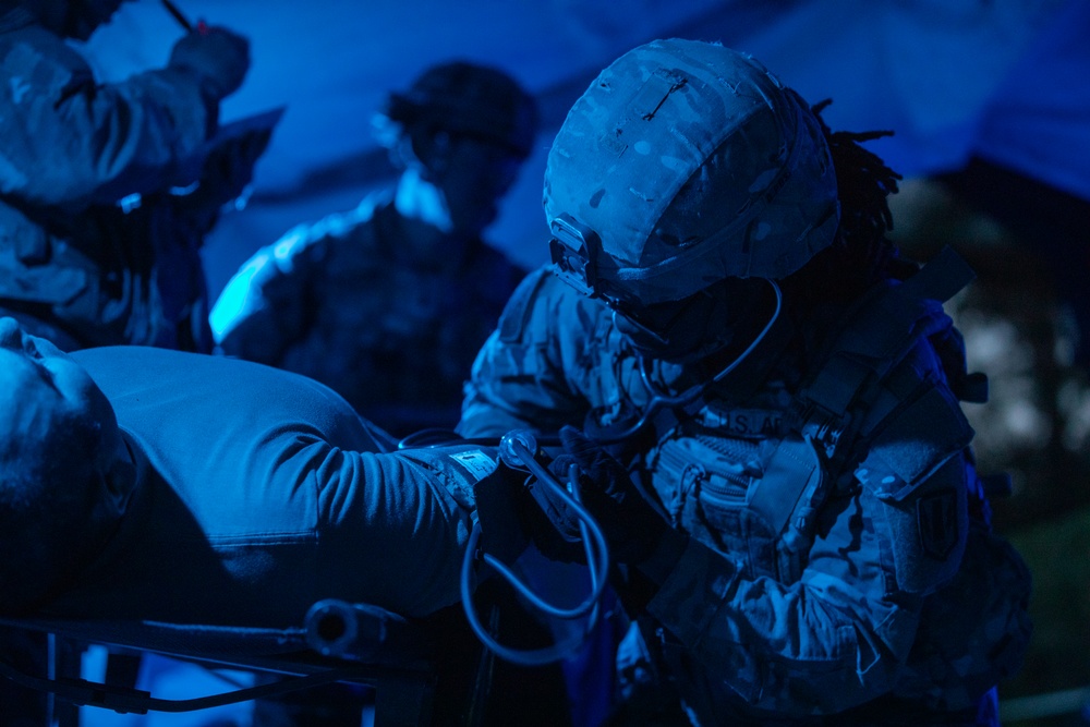 41st FAB medics conduct operations after OPFOR attack during Saber Guardian 25