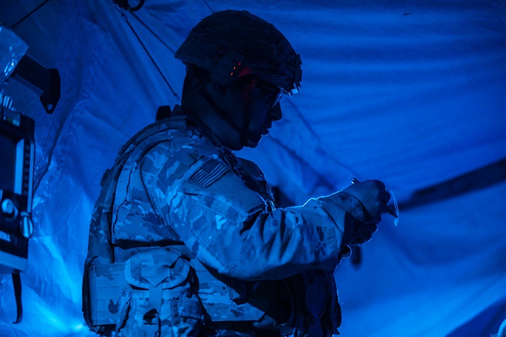 41st FAB medics conduct operations after OPFOR attack during Saber Guardian 25