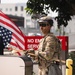 Soldiers of the 1st Battalion, 185th Infantry Regiment provide protection to a federal building