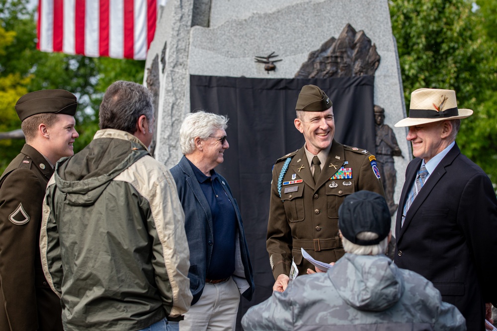 Monument at Thompson Park Rededicated to Honor 10th Mountain Division Legacy