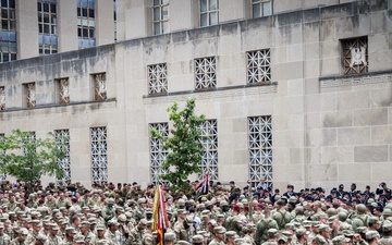 Soldiers prepare for Army Birthday Parade
