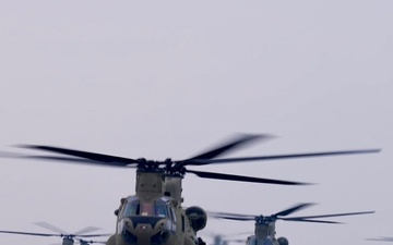 82nd CAB flies over the Army Birthday Parade