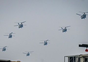 Paratroopers and Soldiers march in Birthday Parade