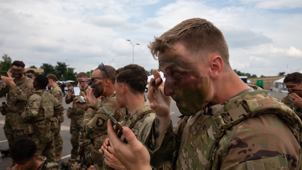 Soldiers kick off 250th Army Birthday Parade