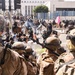 U.S. Soldiers and U.S. Marines provide protection to federal building