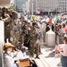 U.S. Soldiers and U.S. Marines provide protection to federal building