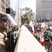 U.S. Soldiers and U.S. Marines provide protection to federal building