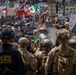 U.S. Marines, California Army National Guard, Department of Homeland Security guard federal building