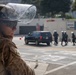 U.S. Marines, California Army National Guard, Department of Homeland Security guard federal building