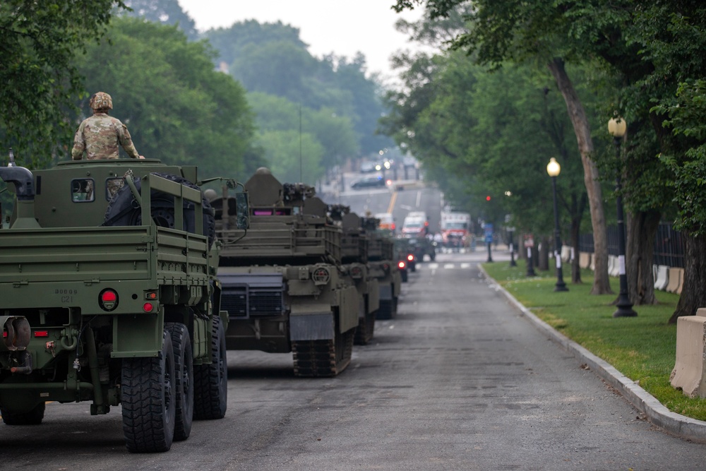 U.S. Army Soldiers participate in the 250th Army Birthday Parade