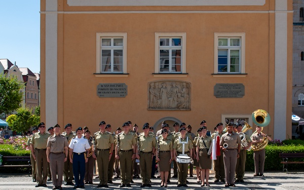 1st Armored Division Band Celebrates the U.S. Army's 250th Birthday in Poland