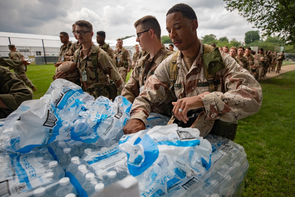 U.S. Army Soldiers Prepare at West Potomac for the Army 250th Birthday Parade