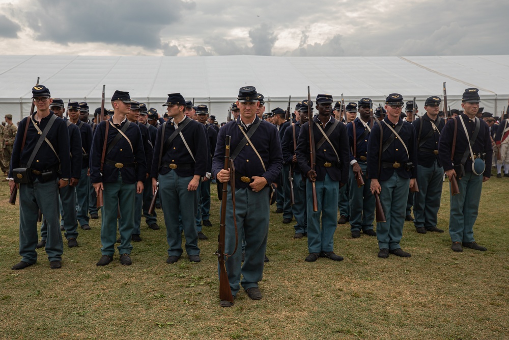 U.S. Army Soldiers Prepare at West Potomac for the Army 250th Birthday Parade