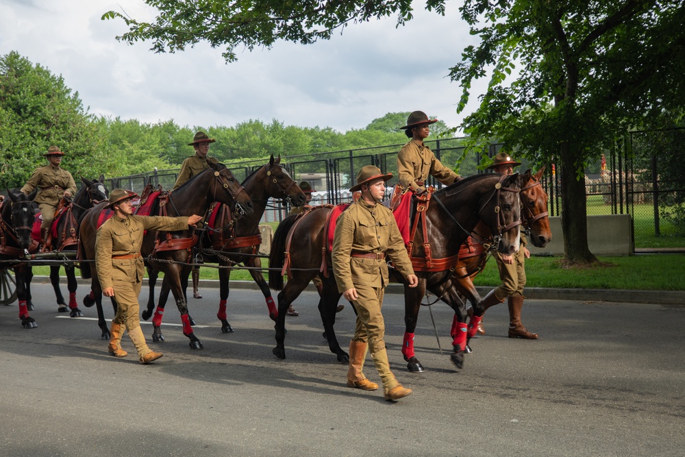 U.S. Army Soldiers Prepare at West Potomac for the Army 250th Birthday Parade