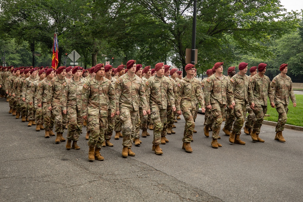 U.S. Army Soldiers Prepare at West Potomac for the Army 250th Birthday Parade
