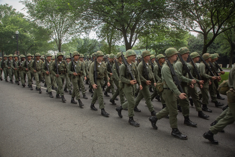 U.S. Army Soldiers Prepare at West Potomac for the Army 250th Birthday Parade