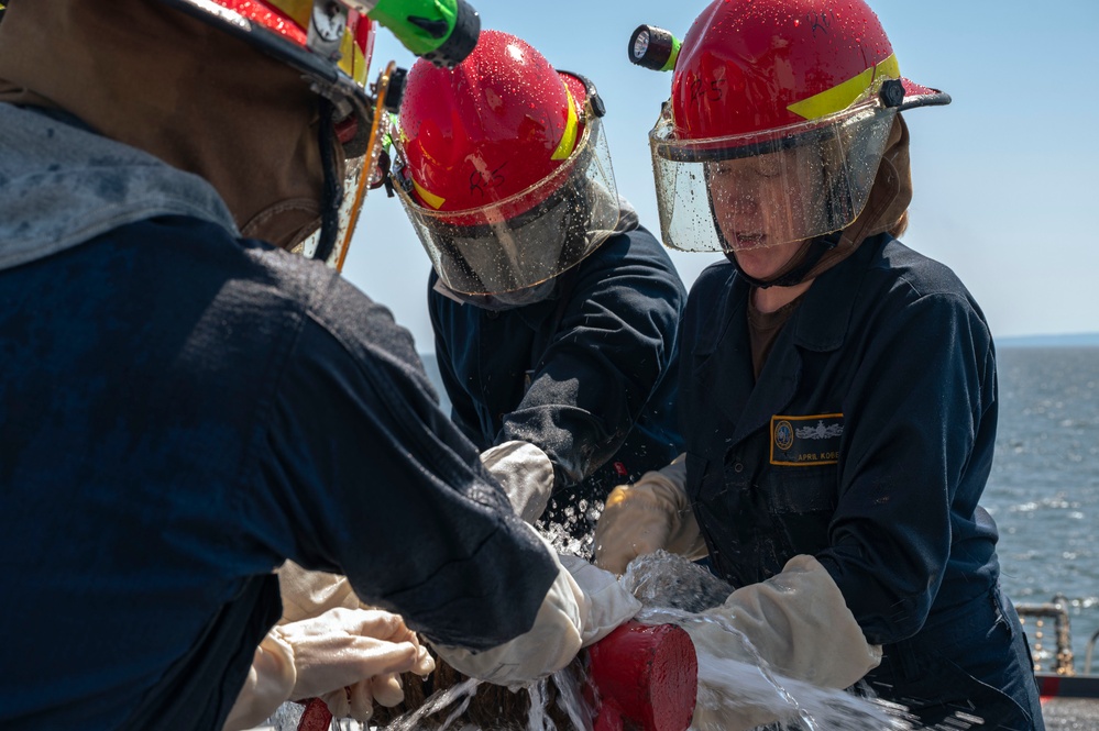 Mount Whitney Conducts Damage Control Drill
