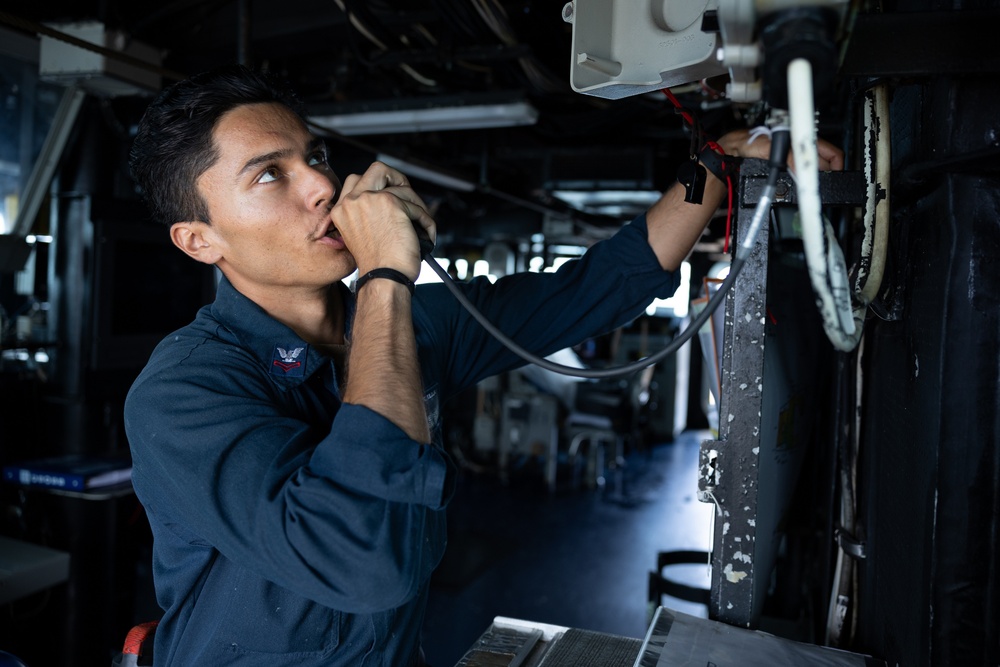 Curtis Wilbur Sailor Uses The Ship's Announcement System