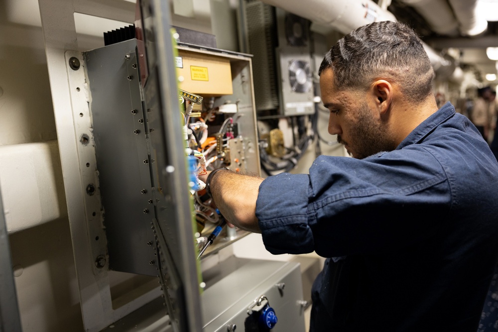 Curtis Wilbur Sailor Conducts Maintenance