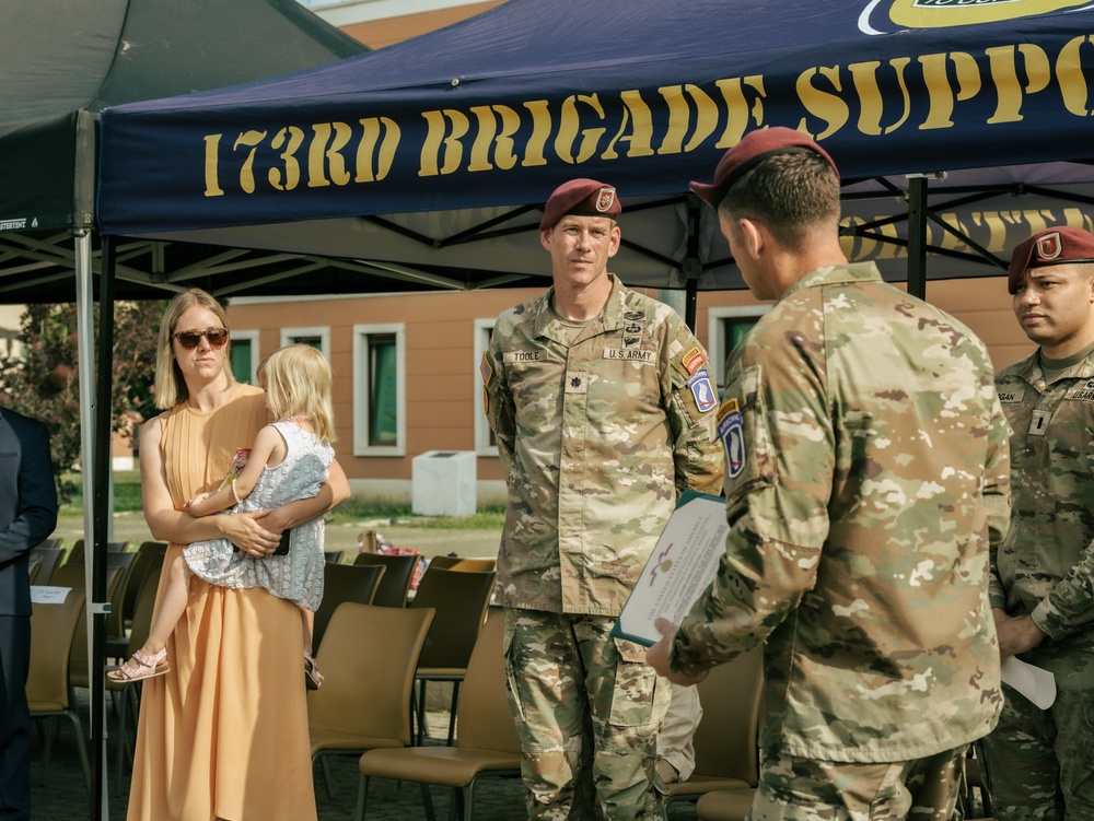 54th Brigade Engineer Battalion Conducts Final Ceremony, Transitions to 173rd Combat Engineer Company