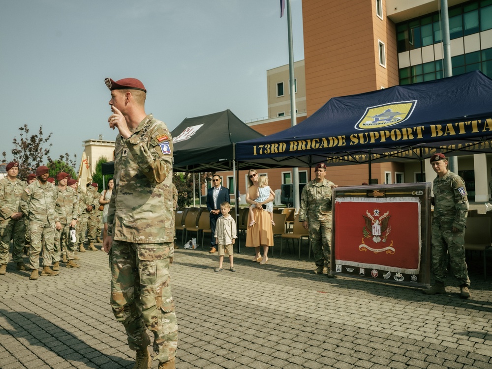 54th Brigade Engineer Battalion Conducts Final Ceremony, Transitions to 173rd Combat Engineer Company