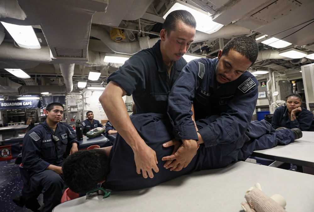 USS Milius conducts operations in the U.S. Central Command area of responsibility as part of the Carl Vinson Carrier Strike Group
