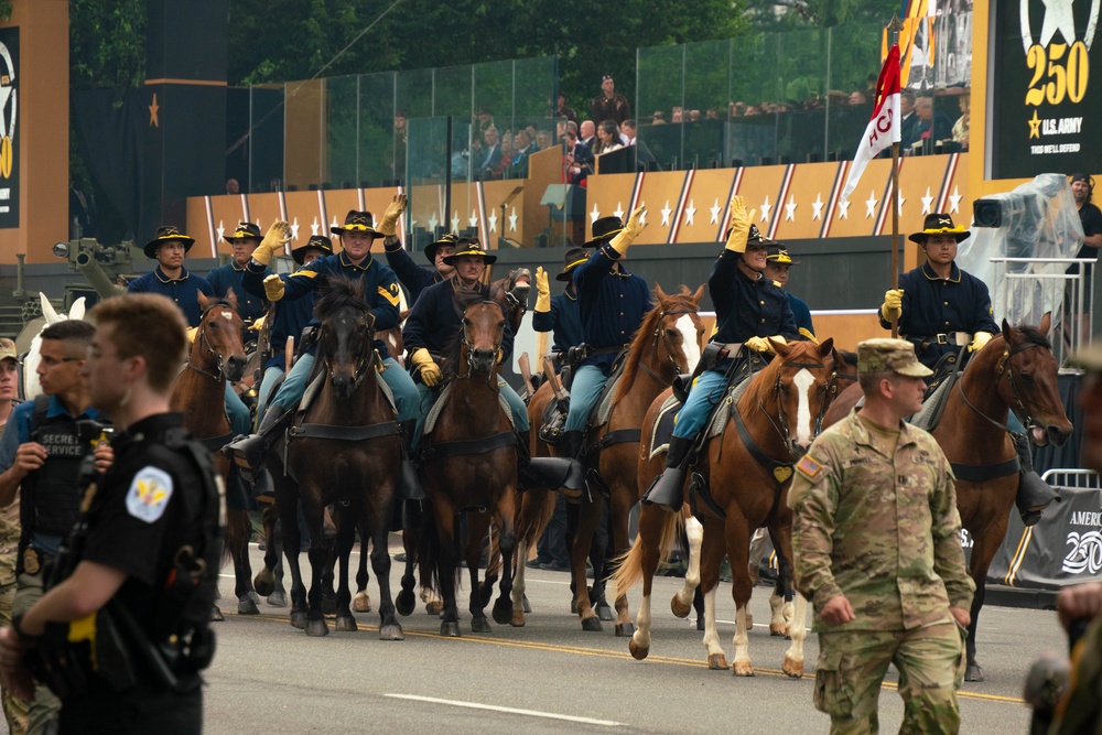 First Team Marches in U.S. Army 250th Birthday Parade