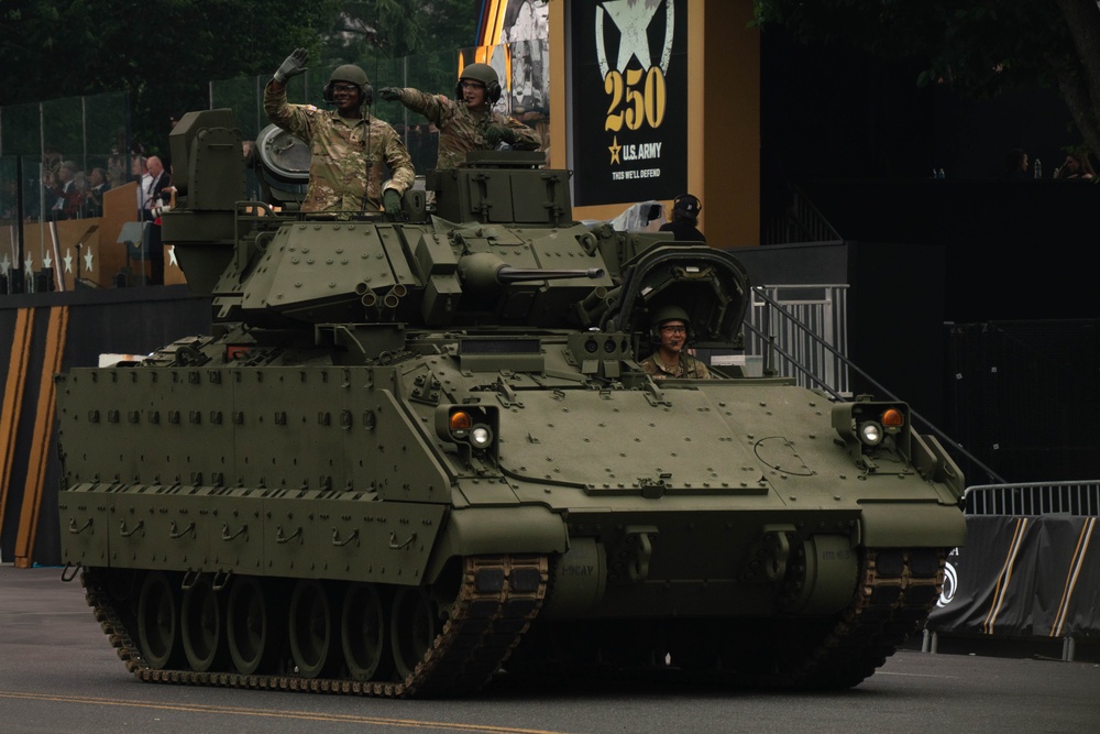First Team Marches in U.S. Army 250th Birthday Parade