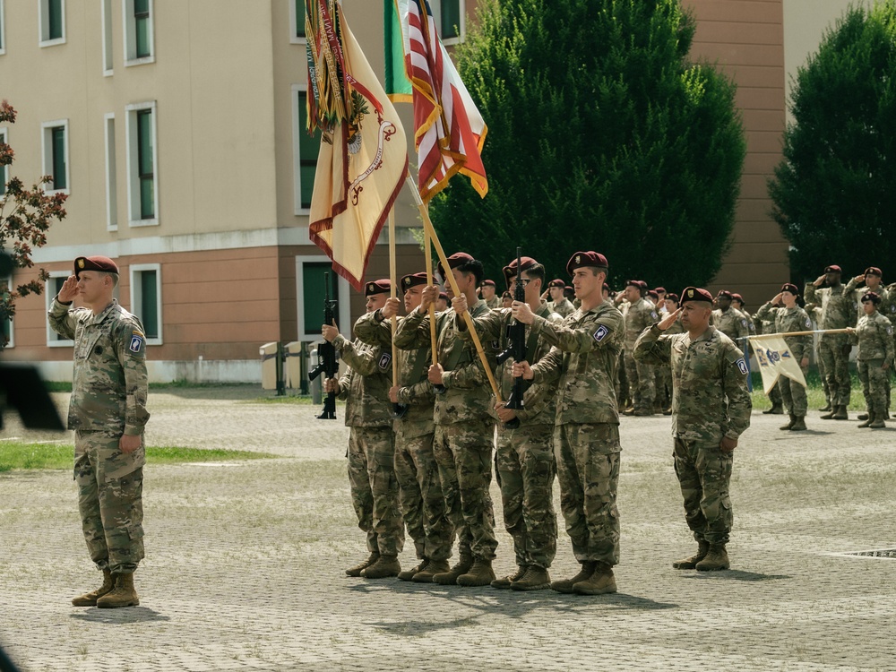 173rd Brigade Support Battalion Welcomes New Commander During Change of Command Ceremony in Vicenza