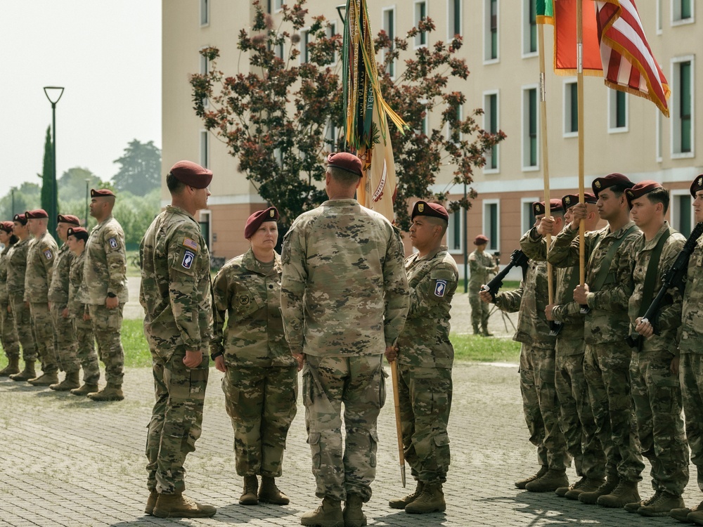 173rd Brigade Support Battalion Welcomes New Commander During Change of Command Ceremony in Vicenza