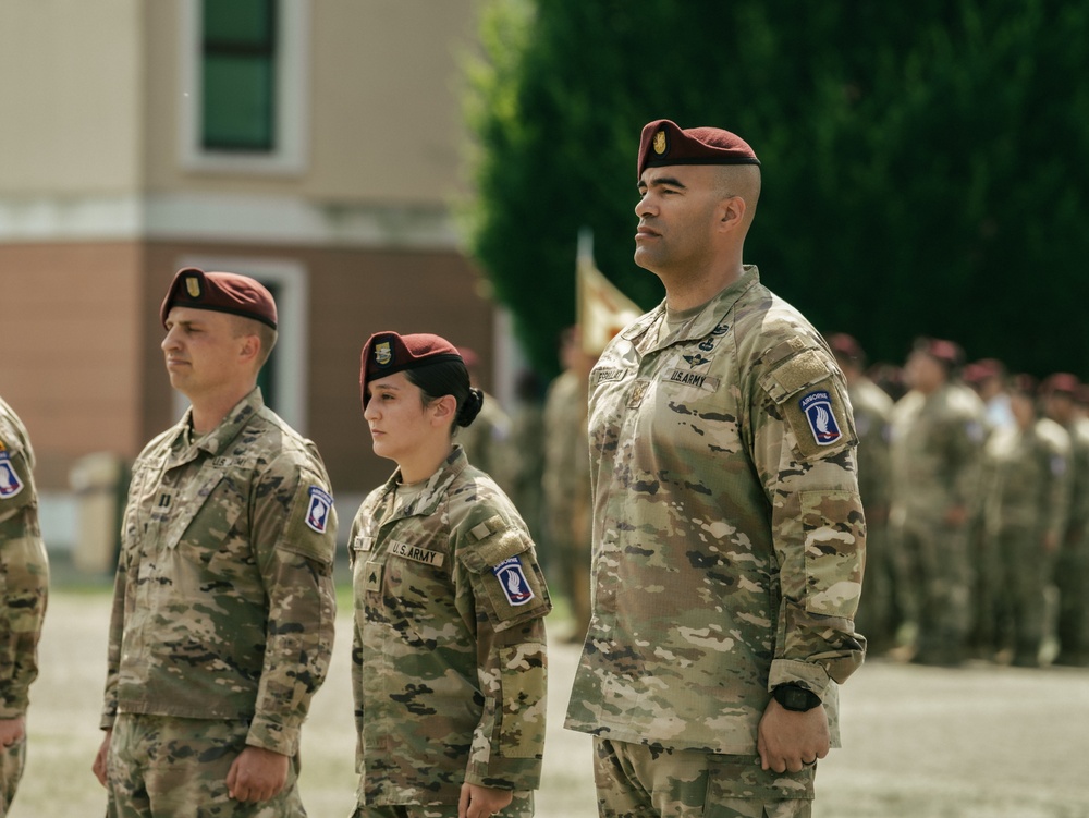 173rd Brigade Support Battalion Welcomes New Commander During Change of Command Ceremony in Vicenza