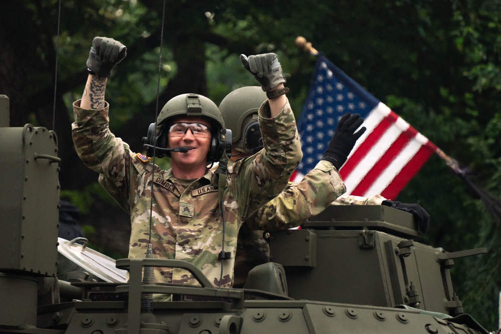 First Team Marches in U.S. Army 250th Birthday Parade