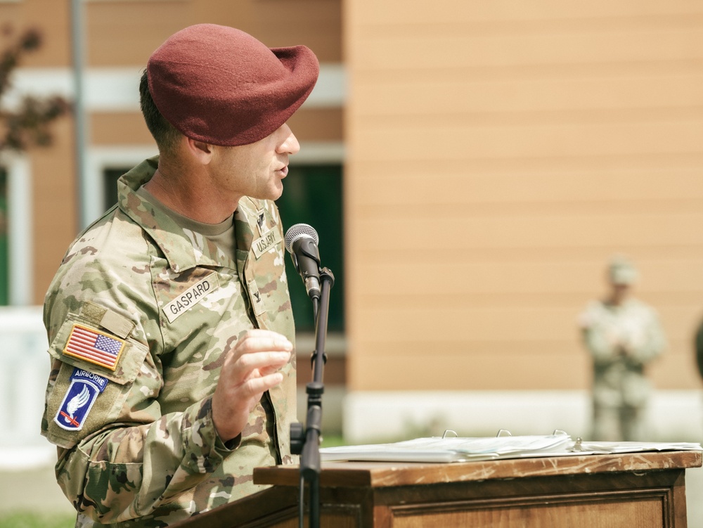173rd Brigade Support Battalion Welcomes New Commander During Change of Command Ceremony in Vicenza