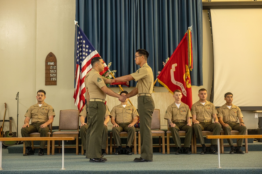 U.S. Marines Graduate from Lance Cpl. Seminar 3-25 on Camp Schwab