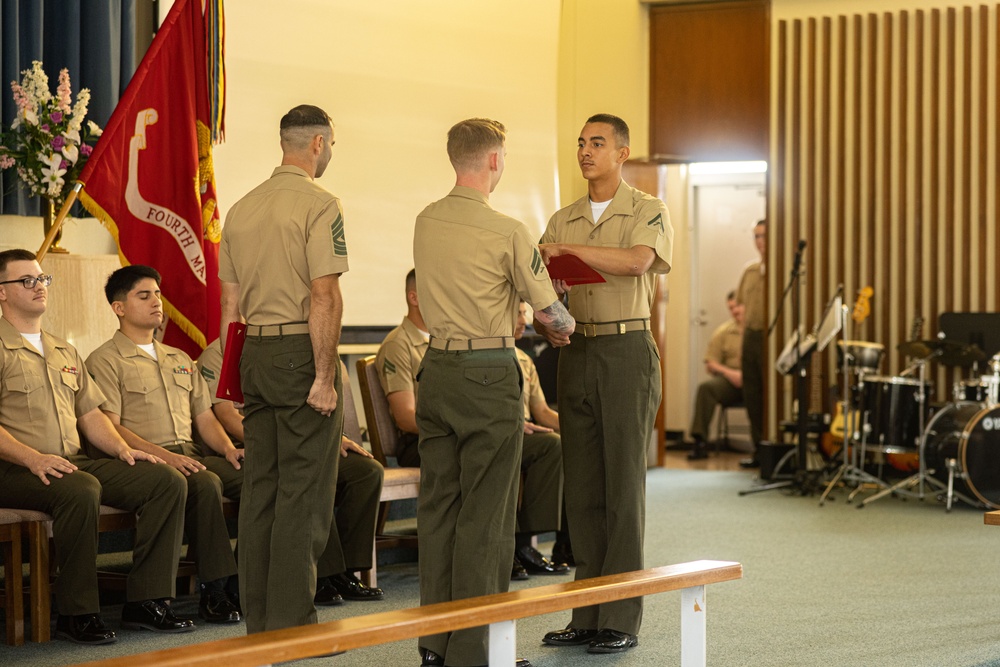 U.S. Marines Graduate from Lance Cpl. Seminar 3-25 on Camp Schwab