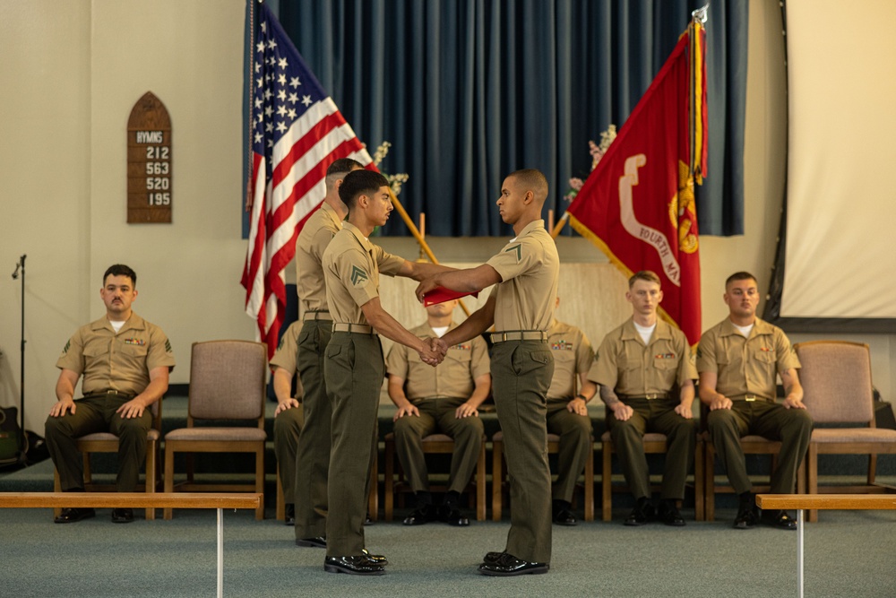 U.S. Marines Graduate from Lance Cpl. Seminar 3-25 on Camp Schwab