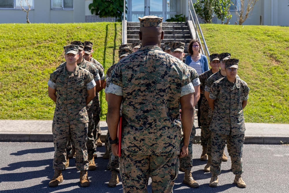 U.S. Marine Promotes to The Rank of Corporal on Camp Schwab
