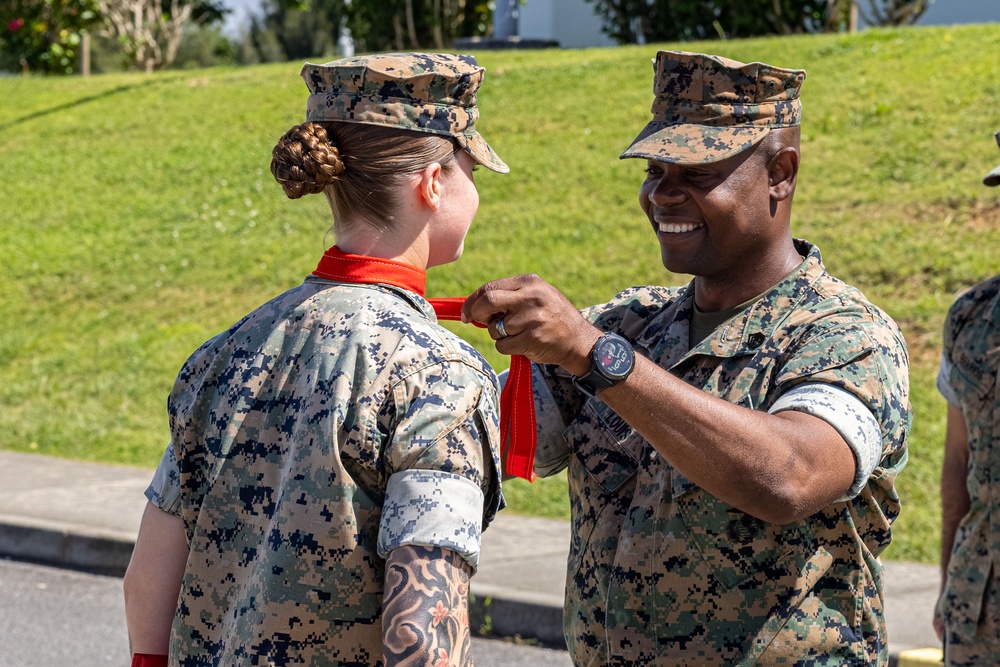 U.S. Marine Promotes to The Rank of Corporal on Camp Schwab