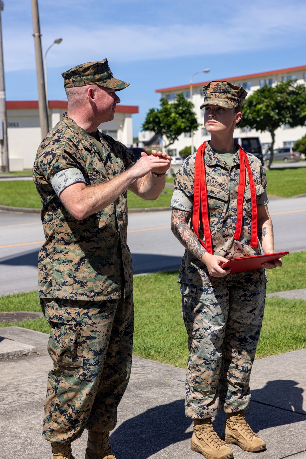 U.S. Marine Promotes to The Rank of Corporal on Camp Schwab