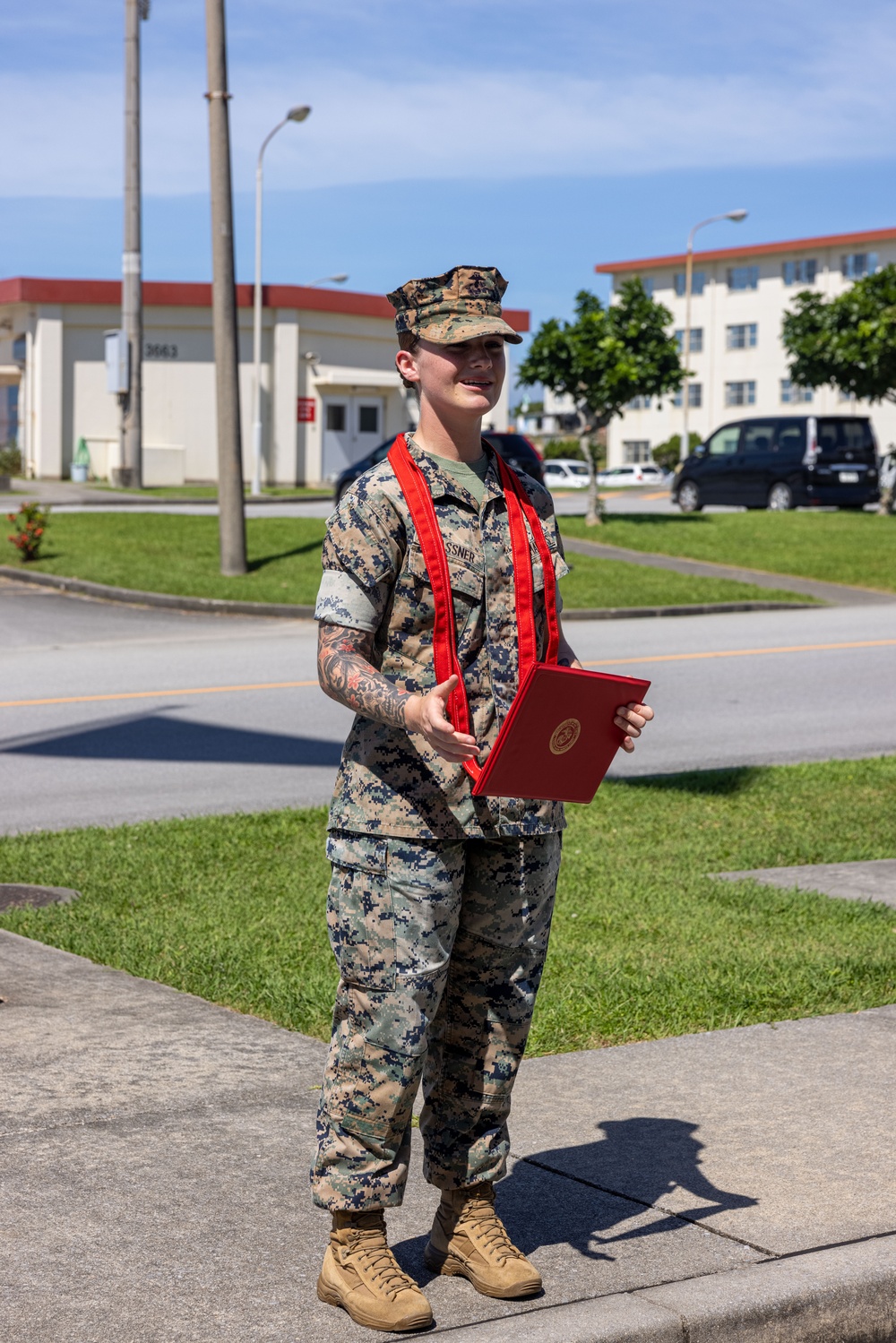 U.S. Marine Promotes to The Rank of Corporal on Camp Schwab