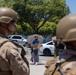 U.S. Marines guard federal building