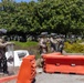 U.S. Marines guard federal building