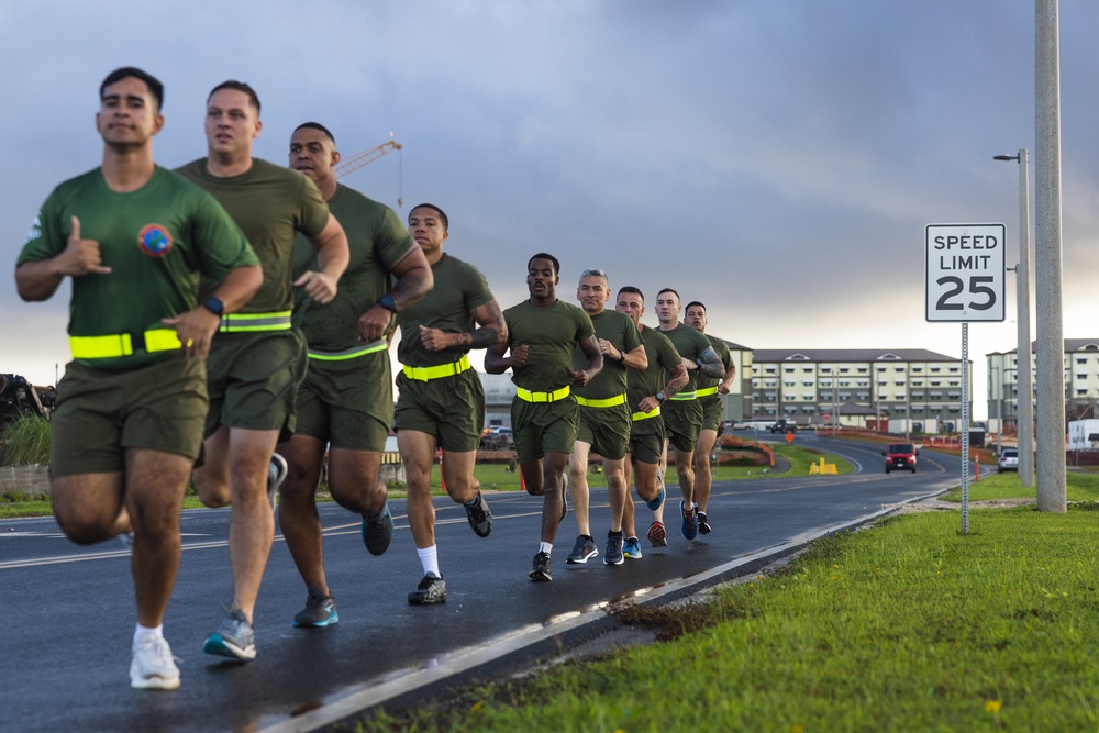 Camp Blaz Marines conduct unit PT