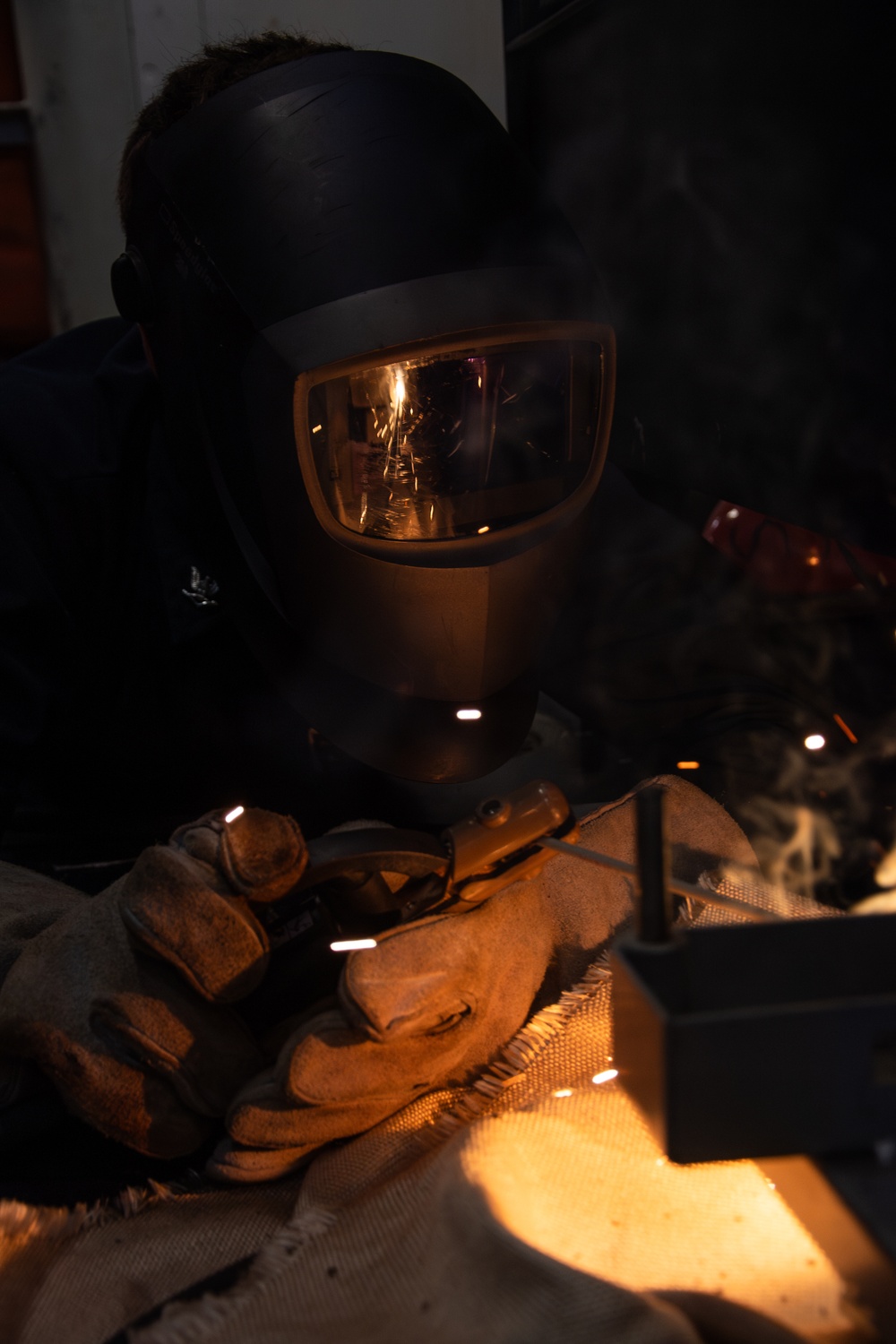 USS Gridley Welding Evolution