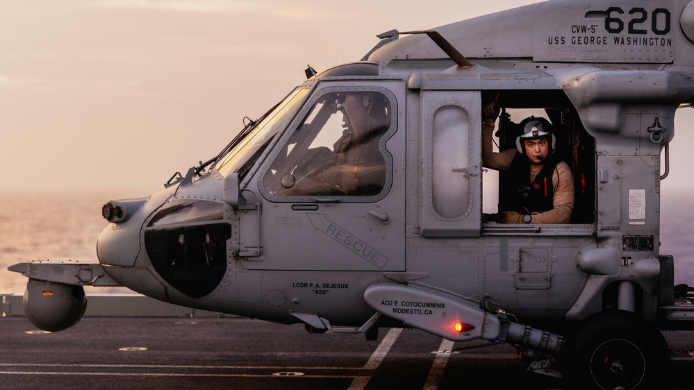 George Washington Conducts Flight Operations