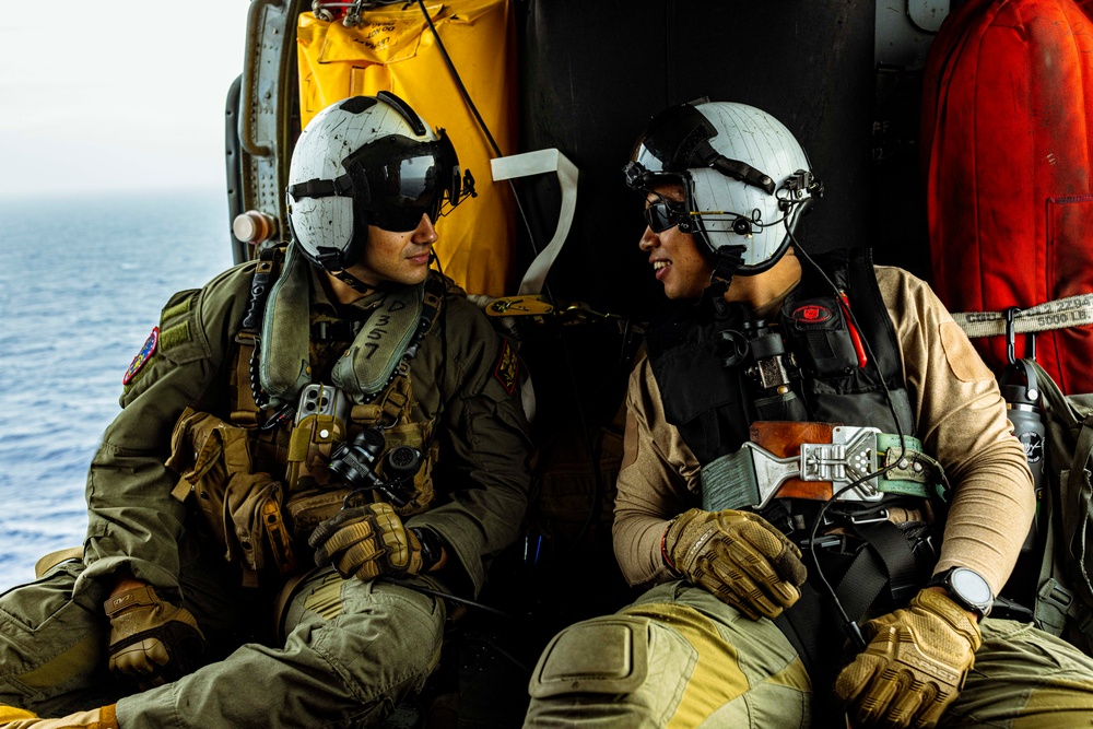 George Washington Conducts Helicopter Operations