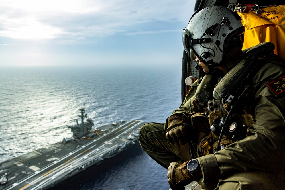 George Washington Conducts Helicopter Operations