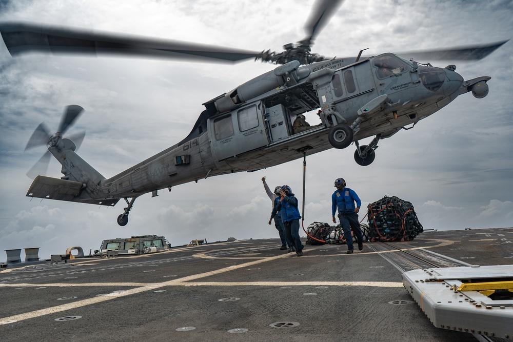 USS Gridley Vertical Replenishment