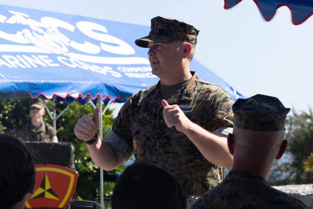 3d Marine Division Conducts Command Master Chief Change of Charge Ceremony