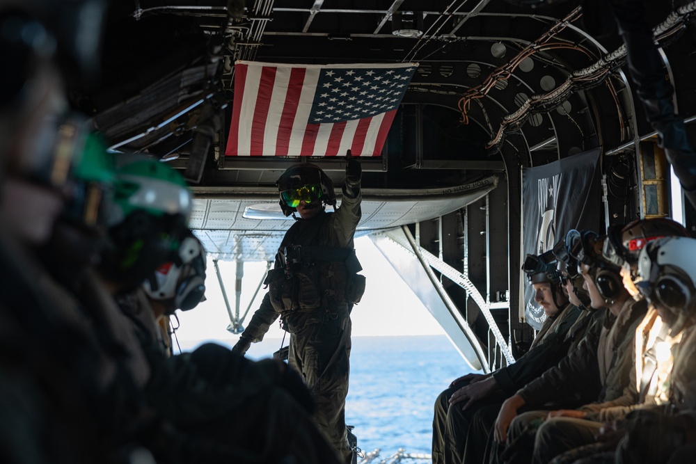 31st MEU | VMM 265 fires 50. caliber from above